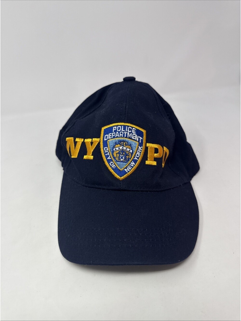 Vintage NYPD Hat Police Department NYC Cap Strapback Navy 100% Cotton